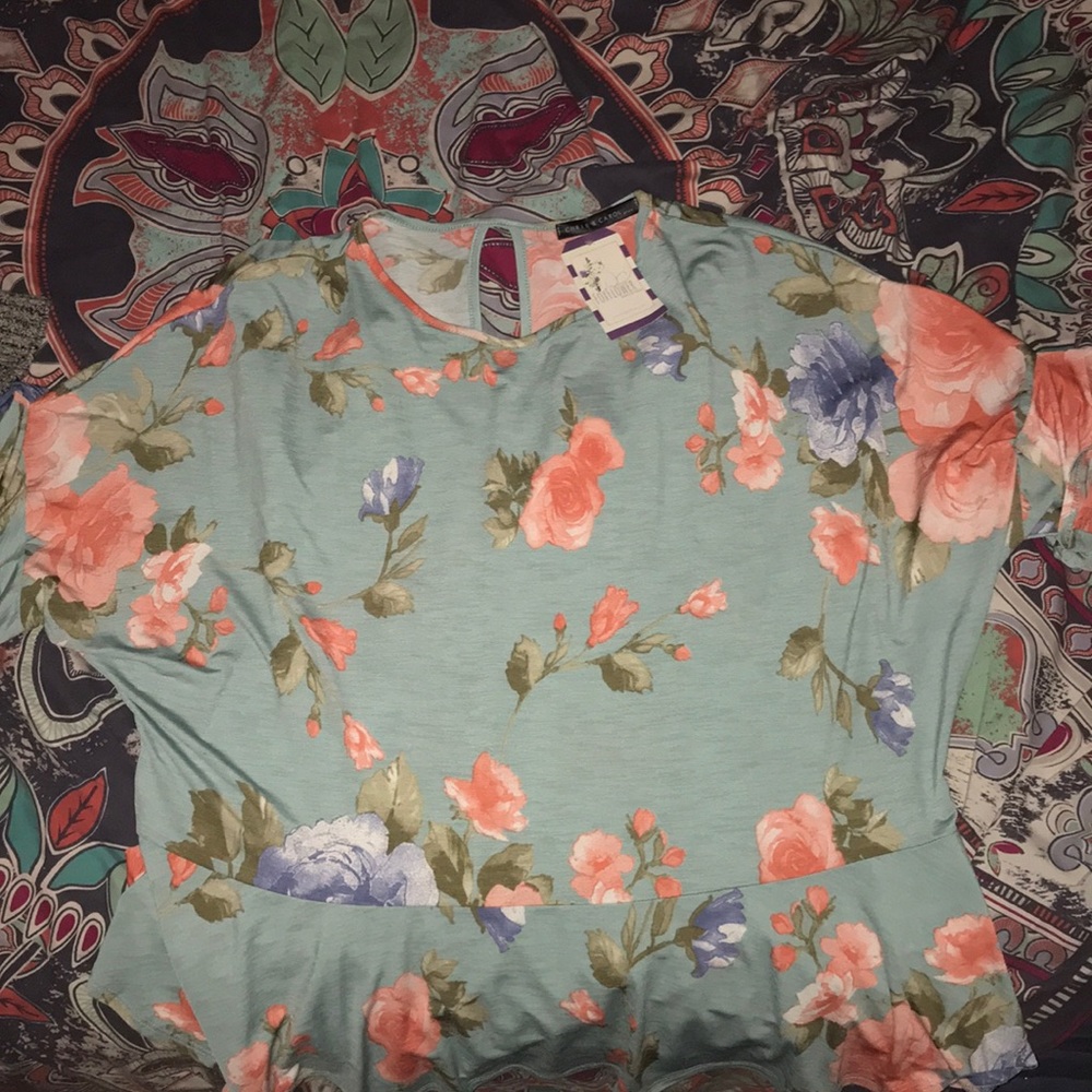 Floral print dressy shirt